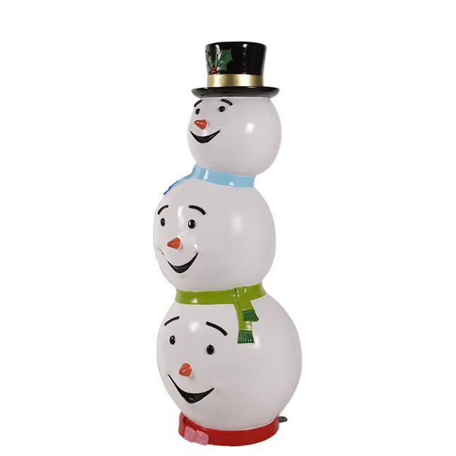 Stacked Snowman Heads Statue LM Treasures - H