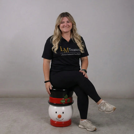 Snowman Stool Statue LM Treasures - H