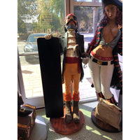 Pirate Holding Menu Board Life Size Statue - LM Treasures 