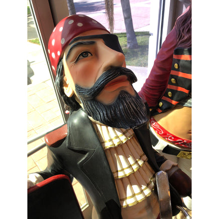 Pirate Holding Menu Board Life Size Statue - LM Treasures 