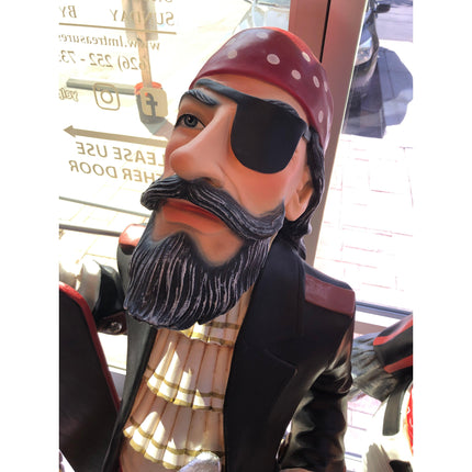 Pirate Holding Menu Board Life Size Statue - LM Treasures 