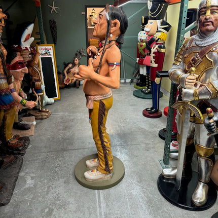 Indian With Menu Life Size Statue - LM Treasures 