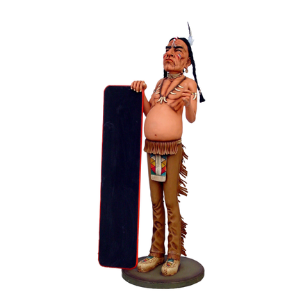Indian With Menu Life Size Statue - LM Treasures 