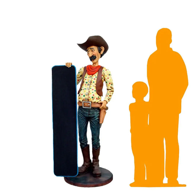 Cowboy With Menu Life Size Statue LM Treasures - A