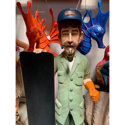 Fisherman Menu Life Size Statue - LM Treasures 