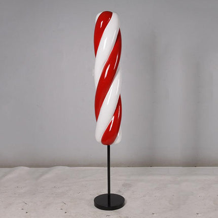 Twist Red and White Popsicle Candy Over Sized Statue