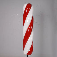 Twist Red and White Popsicle Candy Over Sized Statue
