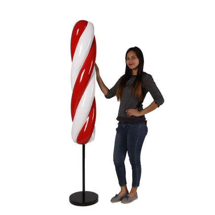 Twist Red and White Popsicle Candy Over Sized Statue - LM Treasures 