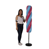 Twist Blue and Pink Popsicle Candy Over Sized Statue - LM Treasures 