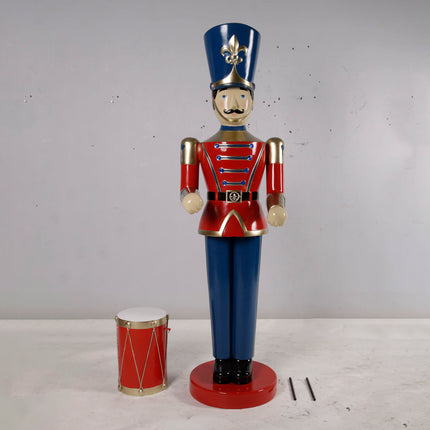 Red Toy Soldier Drummer Life Size Christmas Statue