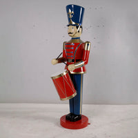 Red Toy Soldier Drummer Life Size Christmas Statue