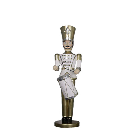 Gold Toy Soldier Drummer Life Size Christmas Statue - LM Treasures 