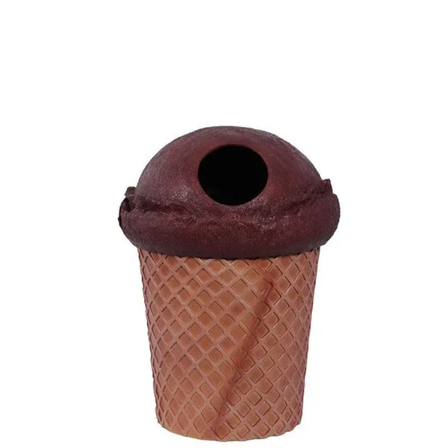 Chocolate Ice Cream Trash Can Over Sized Statue LM Treasures - H