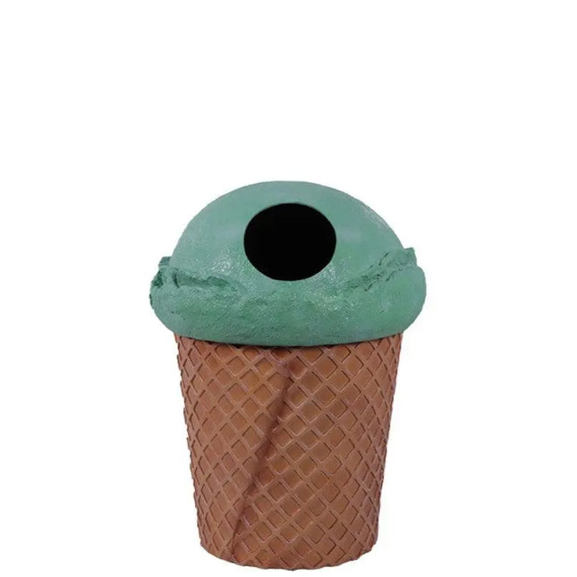 Mint Green Ice Cream Trash Can Over Sized Statue LM Treasures - H