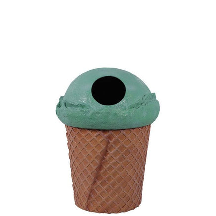 Mint Green Ice Cream Trash Can Over Sized Statue - LM Treasures 