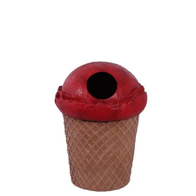 Strawberry Ice Cream Trash Can Over Sized Statue LM Treasures - H
