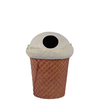 Vanilla Ice Cream Trash Can Over Sized Statue - LM Treasures 