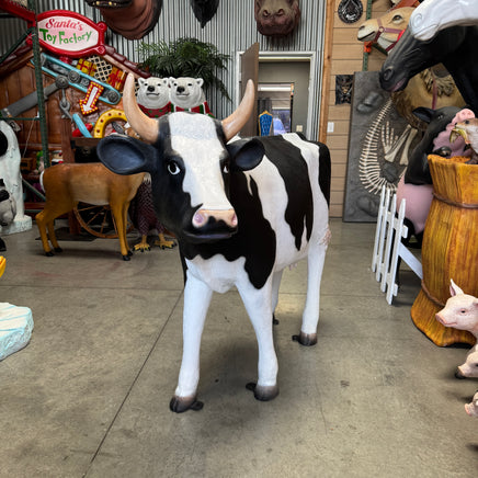 Holstein Cow Life Size Statue - LM Treasures 