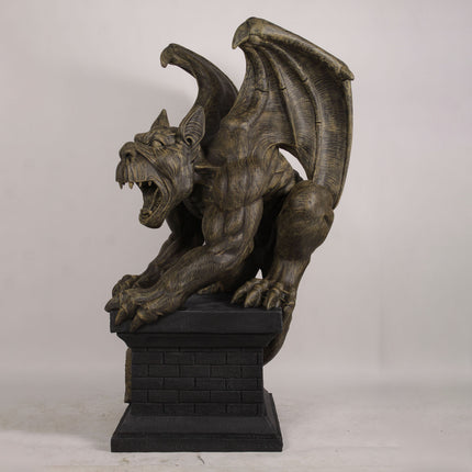 Gargoyle on Plinth Life Size Statue