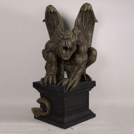Gargoyle on Plinth Life Size Statue