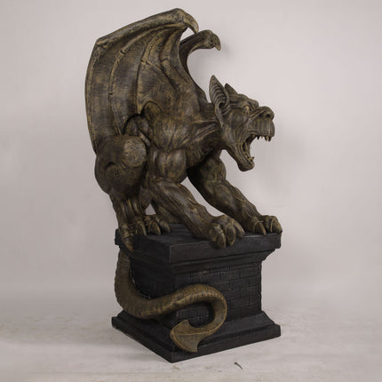 Gargoyle on Plinth Life Size Statue