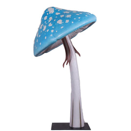 Blue Mushroom Parasol Over Sized Statue - LM Treasures 