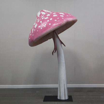 Pink Mushroom Parasol Over Sized Statue