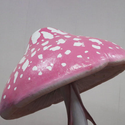 Pink Mushroom Parasol Over Sized Statue