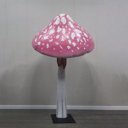 Pink Mushroom Parasol Over Sized Statue