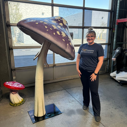 Purple Mushroom Parasol Over Sized Statue - LM Treasures 