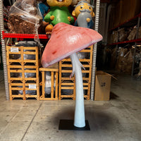 Pink Mushroom Parasol Over Sized Statue - LM Treasures 