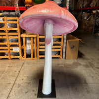 Pink Mushroom Parasol Over Sized Statue - LM Treasures 