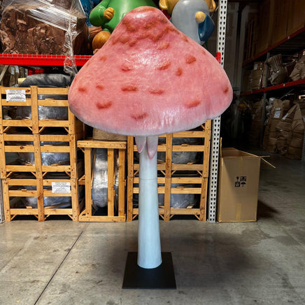 Pink Mushroom Parasol Over Sized Statue - LM Treasures 