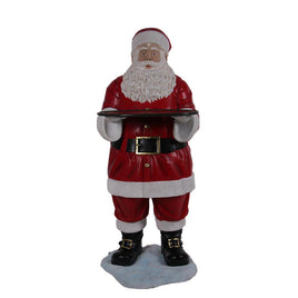 Santa Claus With Tray Life Size Statue - LM Treasures 