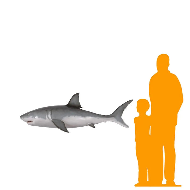 Small Great White Shark Wall Decor Statue LM Treasures - H