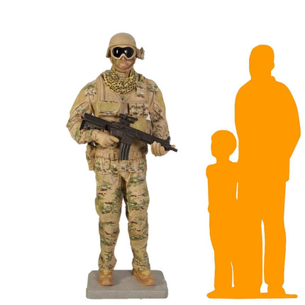 Tactical Soldier Life Size Statue - LM Treasures 