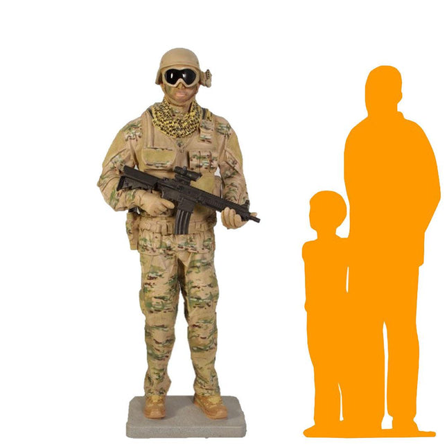 Tactical Soldier Life Size Statue - LM Treasures 