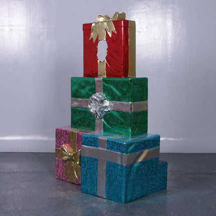 Gift Stack Photo Op Life Size Statue