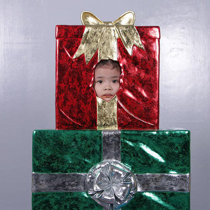 Gift Stack Photo Op Life Size Statue