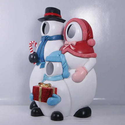 Snowman Family Photo Op Statue LM Treasures - H