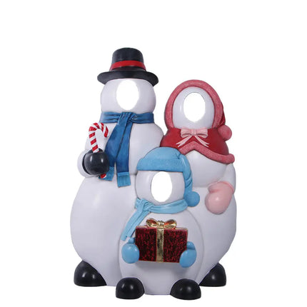 Snowman Family Photo Op Statue LM Treasures - H