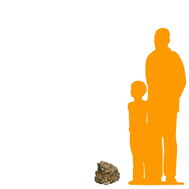 Gold Feng Shui Money Frog Table Top Statue LM Treasures - H