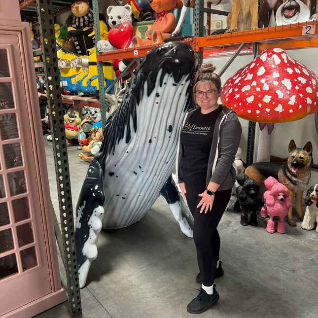 Breaching Humpback Whale Life Size Statue LM Treasures - H