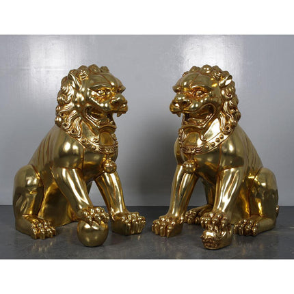 Foo Dog Male Chinese Lion Statue - LM Treasures 