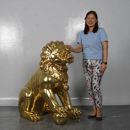 Foo Dog Male Chinese Lion Statue - LM Treasures 