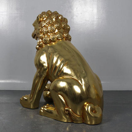 Foo Dog Male On Base Chinese Lion Statue - LM Treasures 