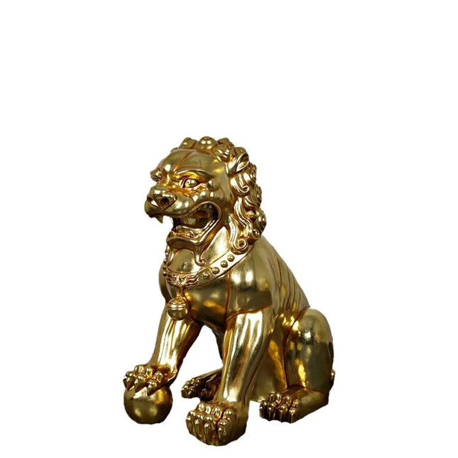 Foo Dog Male Chinese Lion Statue LM Treasures - H