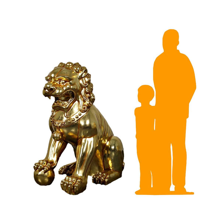 Foo Dog Male Chinese Lion Statue - LM Treasures 