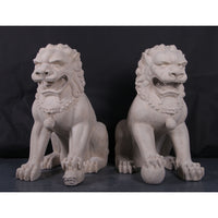 Stone Foo Dog Male Chinese Lion Statue - LM Treasures 