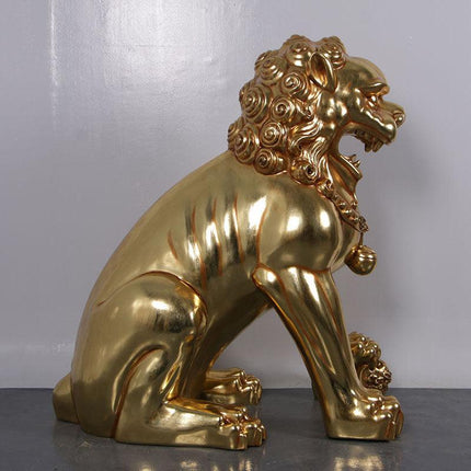Foo Dog Female On Base Chinese Lion Statue - LM Treasures 